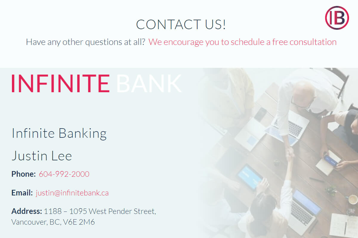 CONTACT US INFINITE BANKING